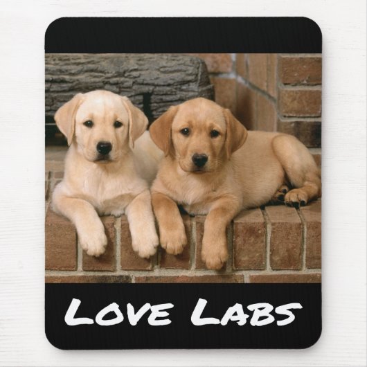 Liebe Yellow Labrador Retriever Puppy Hund Mouse P Mousepad (Vorne)