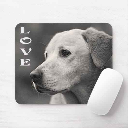 Liebe Yellow Labrador Retriever Puppy Hund Mousepa Mousepad (Mit Mouse)
