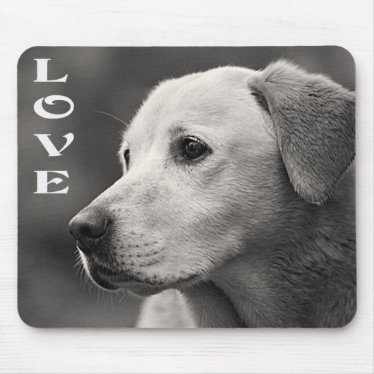 Liebe Yellow Labrador Retriever Puppy Hund Mousepa Mousepad (Vorne)