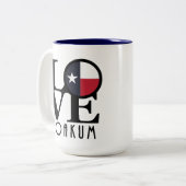 LIEBE Yoakum Texas 15oz Zweifarbige Tasse (Vorderseite Links)