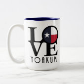 LIEBE Yoakum Texas 15oz Zweifarbige Tasse (Links)