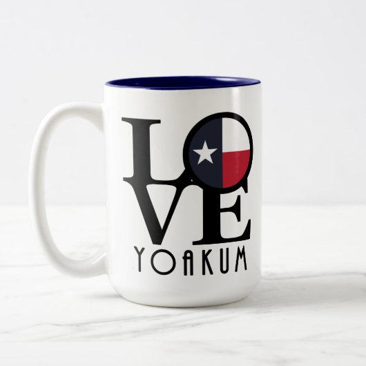 LIEBE Yoakum Texas 15oz Zweifarbige Tasse (Links)