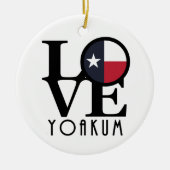 LIEBE Yoakum Texas Keramik Ornament (Vorne)