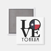 LIEBE Yoakum Texas Magnet (Vorderseite/Rückseite)