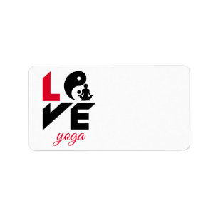 Liebe-Yoga Adressaufkleber