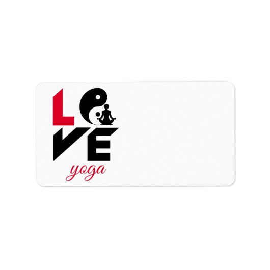 Liebe-Yoga Adressaufkleber (Vorne)