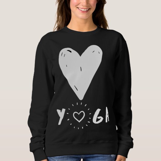 Liebe Yoga Angepasst Scoop Sweatshirt (Vorderseite)