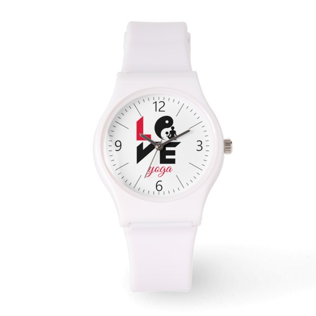 Liebe-Yoga Armbanduhr (Vorderseite)