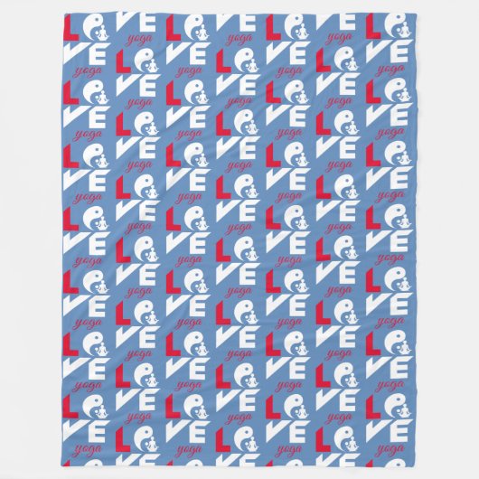 Liebe-Yoga Fleecedecke (Vorderseite)