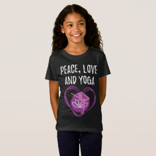 Liebe Yoga Geschenk für Yogis Frieden, Liebe und Y T-Shirt