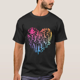 Liebe Yoga Herz Meditation Pose Männer Mädchen Fra T-Shirt