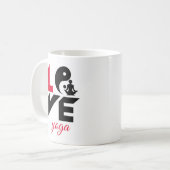 Liebe-Yoga Kaffeetasse (Vorderseite Links)