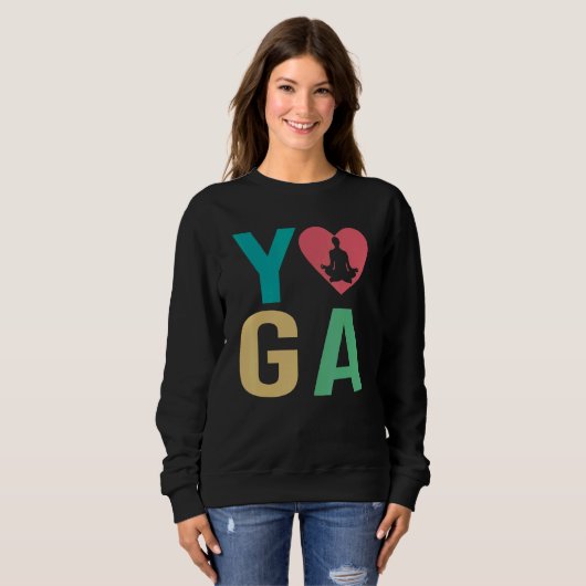 Liebe Yoga Kundalini Ashtanga Hatha Asanas Sweatshirt (Vorne ganz)