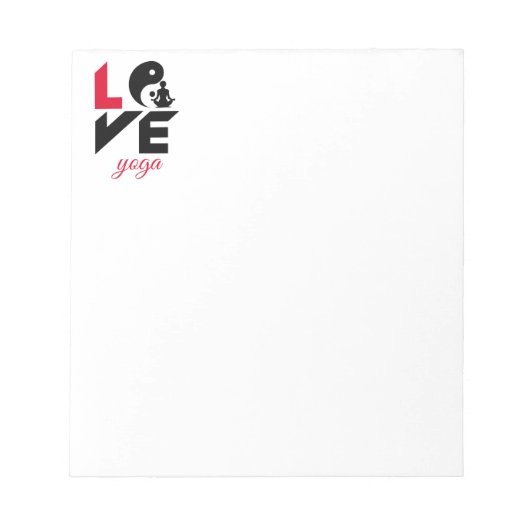 Liebe-Yoga Notizblock (Vorderseite)
