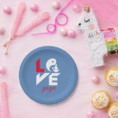 Liebe-Yoga Pappteller (Party)