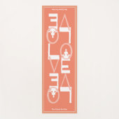 LIEBE Yoga Personalisiert Peach Aquamarin 2 SEITEN Yogamatte (Vorderseite)