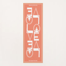 LIEBE Yoga Personalisiert Peach Aquamarin 2 SEITEN