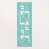 LIEBE Yoga Personalisiert Peach Aquamarin 2 SEITEN Yogamatte (Rückseite)