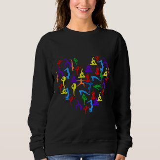 Liebe Yoga Posen Ver Sweatshirt