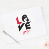 Liebe-Yoga Runder Aufkleber (Umschlag)