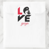 Liebe-Yoga Runder Aufkleber (Tasche)
