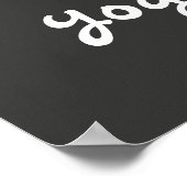 Liebe Yoga Typografie Poster grau-weiß (Ecke)