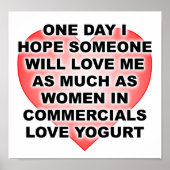 Liebe Yogurt Funny Poster (Vorne)