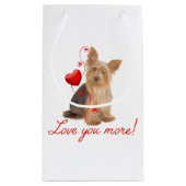Liebe! Yorkie Gift Bag Kleine Geschenktüte (Rückseite)