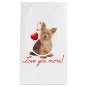 Liebe! Yorkie Gift Bag Kleine Geschenktüte (Vorderseite)