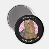 Liebe Yorkie Magnet (Vorderseite/Rückseite)