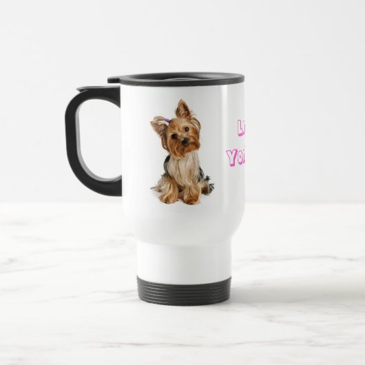 Liebe Yorkie Yorkshire Terrier Welpe Dog Travel Mu Reisebecher (Links)