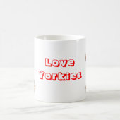 Liebe Yorkie Yorkshire Terrier Welpe Doppy Coffee  Kaffeetasse (Mittel)