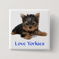 Liebe Yorkies Welpe Button Button
