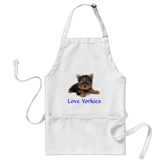 Liebe Yorkies Welpe Schürze (Vorne)