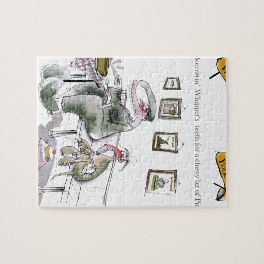 Liebe Yorkshire, das whippets Zähne borgt Puzzle (Horizontal)