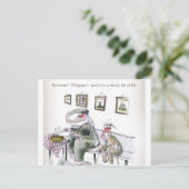 Liebe Yorkshire Leihen Peitsche Zähne Postkarte (Stehend Vorderseite)