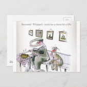 Liebe Yorkshire Leihen Peitsche Zähne Postkarte (Vorne/Hinten)