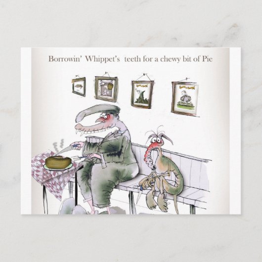 Liebe Yorkshire Leihen Peitsche Zähne Postkarte (Vorderseite)
