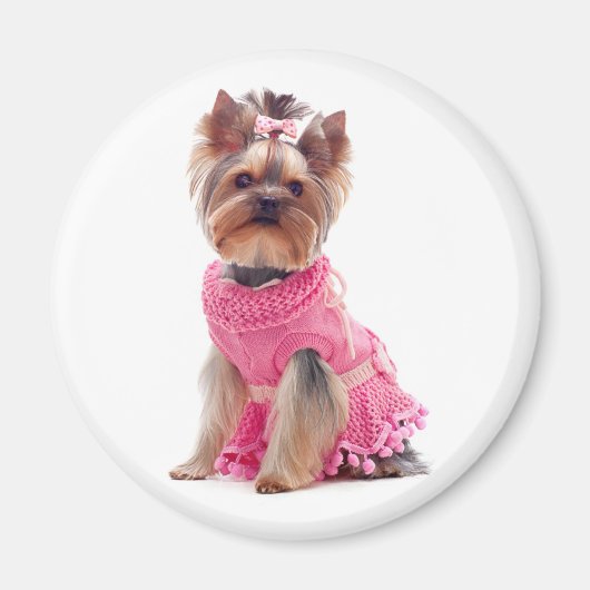 Liebe Yorkshire Terrier Puppy Dog Magnet (Vorne)