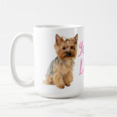 Liebe Yorkshire Terrier Puppy Dog - Yorkie Kaffeetasse (Links)