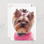 Liebe Yorkshire Terrier Welpe Doppy Blank Post Car Postkarte (Vorne/Hinten)