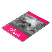 Liebe Yorkshire Terrier Welpe Doppy Pink Notebook Notizblock (Linke Seite)