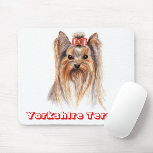 Liebe Yorkshire Terrier Welpe Hund Malerei Mousepa Mousepad (Mit Mouse)
