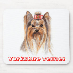 Liebe Yorkshire Terrier Welpe Hund Malerei Mousepa Mousepad