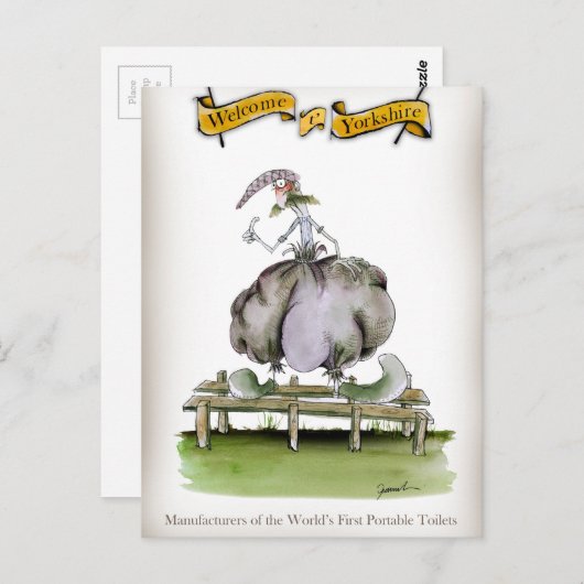 Liebe Yorkshire, tragbare Toilettenerfinderin Postkarte (Vorne/Hinten)