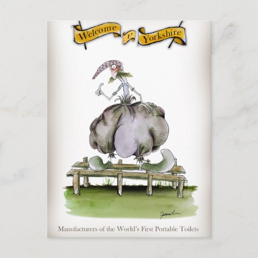 Liebe Yorkshire, tragbare Toilettenerfinderin Postkarte (Vorderseite)