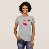Liebe You Albanien, Hearts & Albaniens Flag Mode T-Shirt (Vorne ganz)