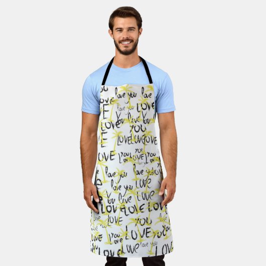 Liebe You, Art Palms Summer Schürze (Getragen)