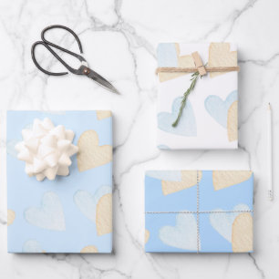 Liebe You Baby Boy Wrapping Paper Sheets Geschenkpapier Set