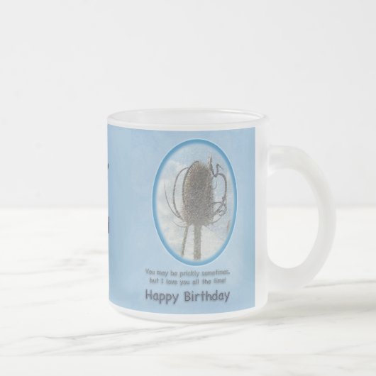 Liebe You Birthday Card - Teasel Thistle Mattglastasse (Rechts)